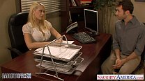 Porn videos: Blondes Kagney Linn Karter and Shawna Lenee fucking in the office 