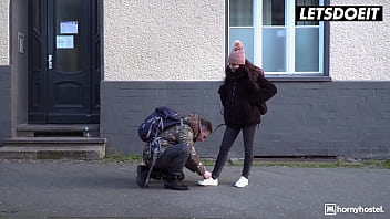 Porn videos: FREE FULL EO - Skinny Girl (Oxana Chic) Ge Horny And Seduces Big Cock Stranger - HORNY HOSTEL 